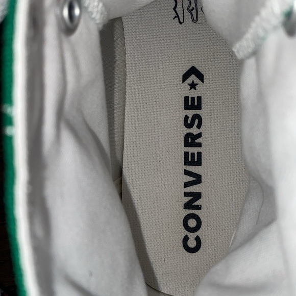 Converse Green and White High-Top Sneakers - Picture 4 of 10